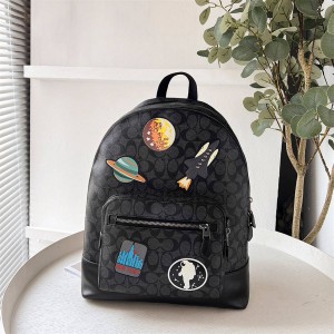 美国蔻驰官网代购COACH宇宙太空贴饰WEST BACKPACK双肩包F29040