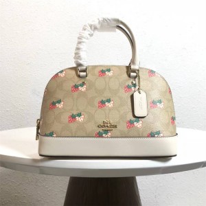 COACH蔻驰品牌女包91514 MINI SIERRA SATCHEL草莓贝壳包